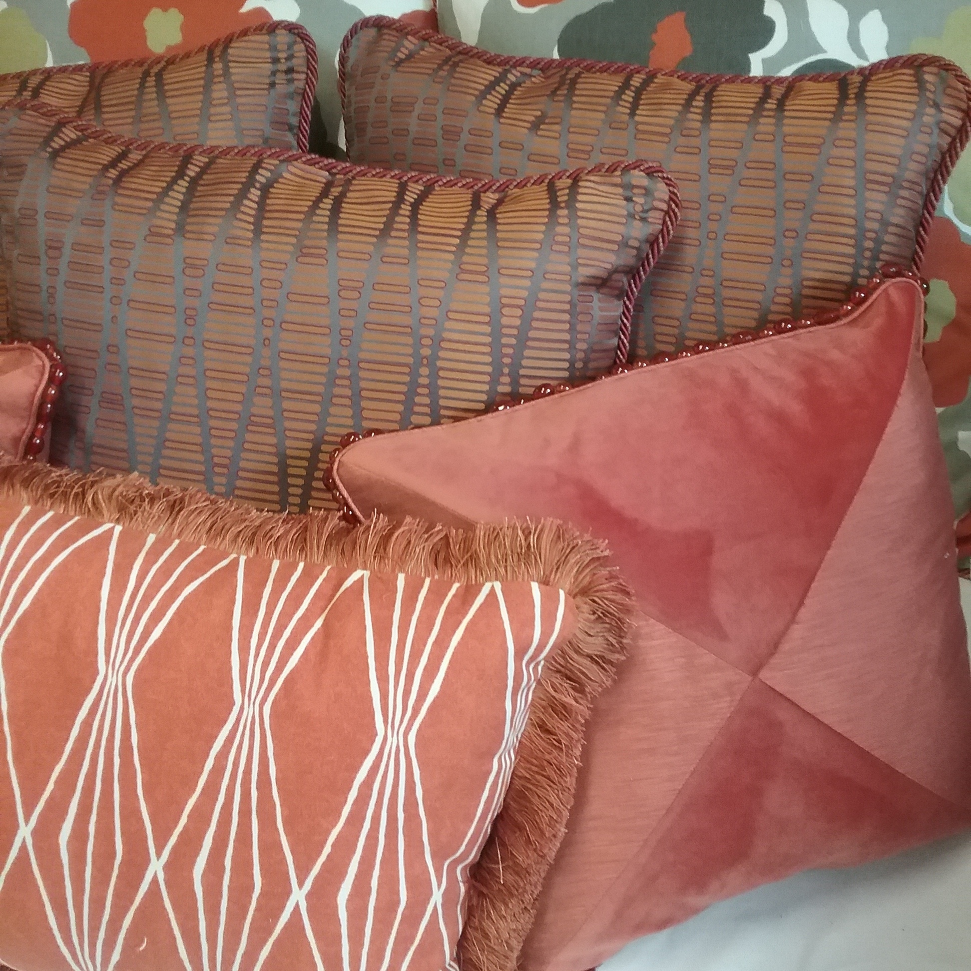 peach-rust-custom-pillows-Zona's-drapery-house